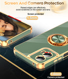 LeYi for Moto G 5G 2024 Case: with 2 Pack Tempered Glass Screen Protector and Rotatable Ring Holder Magnetic Kickstand, Plating Rose Gold Edge Case