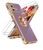 LeYi for Moto G Stylus 5G 2023 Case: with 2 Pack Tempered Glass Screen Protector and Rotatable Ring Holder Magnetic Kickstand, Plating Rose Gold Edge Case