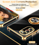 LeYi for Moto G Stylus 5G 2022 Case: with 2 Pack Tempered Glass Screen Protector and Rotatable Ring Holder Magnetic Kickstand, Plating Rose Gold Edge Case