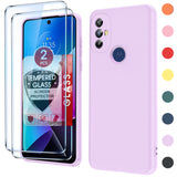 LeYi for Moto G Play 2023 Cases, Motorola G Play 2023 Cover with Tempered Glass Screen Protectors, Soft Silicone Ultra Slim Shockproof Cover with Anti-Scratch Microfiber Lining Moto G Play 2023 Phone Case