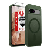 LeYi for Pixel 8A Case: Google Pixel 8A Phone Case [Magnet Fit] with [1 Packs] Screen Protector, Raised Camera Guard Slim Matte Translucent Smooth Soft-Touch Funda para Pixel8 A