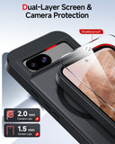 LeYi for Pixel 8A Case: Google Pixel 8A Phone Case [Magnet Fit] with [1 Packs] Screen Protector, Raised Camera Guard Slim Matte Translucent Smooth Soft-Touch Funda para Pixel8 A