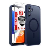 LeYi for Samsung Galaxy A14 5G Case: Galaxy A14 5G Phone Case [Magnet Fit] with [2 Packs] Screen Protector, Raised Camera Guard Slim Matte Translucent Smooth Soft-Touch Funda para A 14