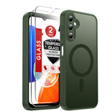 LeYi for Samsung Galaxy A14 5G Case: Galaxy A14 5G Phone Case [Magnet Fit] with [2 Packs] Screen Protector, Raised Camera Guard Slim Matte Translucent Smooth Soft-Touch Funda para A 14
