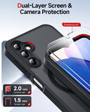 LeYi for Samsung Galaxy A14 5G Case: Galaxy A14 5G Phone Case [Magnet Fit] with [2 Packs] Screen Protector, Raised Camera Guard Slim Matte Translucent Smooth Soft-Touch Funda para A 14