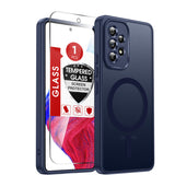 LeYi for Samsung Galaxy A53 5G Case: Galaxy A53 5G Phone Case [Magnet Fit] with [1 Packs] Screen Protector, Raised Camera Guard Slim Matte Translucent Smooth Soft-Touch Funda para A 53