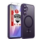 LeYi for Samsung Galaxy A54 5G Case: Galaxy A54 5G Phone Case [Magnet Fit] with [1 Packs] Screen Protector, Raised Camera Guard Slim Matte Translucent Smooth Soft-Touch Funda para A 54