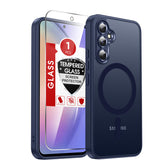 LeYi for Samsung Galaxy A54 5G Case: Galaxy A54 5G Phone Case [Magnet Fit] with [1 Packs] Screen Protector, Raised Camera Guard Slim Matte Translucent Smooth Soft-Touch Funda para A 54
