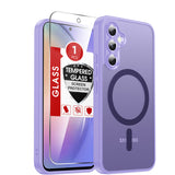 LeYi for Samsung Galaxy A54 5G Case: Galaxy A54 5G Phone Case [Magnet Fit] with [1 Packs] Screen Protector, Raised Camera Guard Slim Matte Translucent Smooth Soft-Touch Funda para A 54