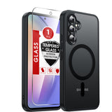LeYi for Samsung Galaxy A54 5G Case: Galaxy A54 5G Phone Case [Magnet Fit] with [1 Packs] Screen Protector, Raised Camera Guard Slim Matte Translucent Smooth Soft-Touch Funda para A 54