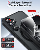 LeYi for Samsung Galaxy A54 5G Case: Galaxy A54 5G Phone Case [Magnet Fit] with [1 Packs] Screen Protector, Raised Camera Guard Slim Matte Translucent Smooth Soft-Touch Funda para A 54