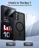 LeYi for Samsung Galaxy S20-FE Case: Samsung S20 FE Phone Case [Magnet Fit] with [1 Packs] Screen Protector, Raised Camera Guard Slim Matte Translucent Smooth Soft-Touch Funda para S20 FE