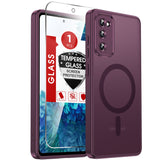 LeYi for Samsung Galaxy S20-FE Case: Samsung S20 FE Phone Case [Magnet Fit] with [1 Packs] Screen Protector, Raised Camera Guard Slim Matte Translucent Smooth Soft-Touch Funda para S20 FE