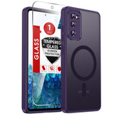 LeYi for Samsung Galaxy S20-FE Case: Samsung S20 FE Phone Case [Magnet Fit] with [1 Packs] Screen Protector, Raised Camera Guard Slim Matte Translucent Smooth Soft-Touch Funda para S20 FE