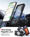 LeYi for Samsung Galaxy S23-FE Case: Samsung S23 FE Phone Case [Magnet Fit] with [2 Packs] Screen Protector, Raised Camera Guard Slim Matte Translucent Smooth Soft-Touch Funda para S23 FE