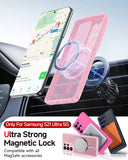 LeYi for Samsung S21-Ultra Case: S21 Ultra Phone Case [Magnet Fit], Raised Camera Guard Slim Matte Translucent Smooth Soft-Touch Funda para S21 Ultra