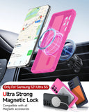 LeYi for Samsung S21-Ultra Case: S21 Ultra Phone Case [Magnet Fit], Raised Camera Guard Slim Matte Translucent Smooth Soft-Touch Funda para S21 Ultra