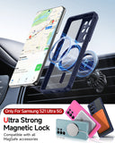 LeYi for Samsung S21-Ultra Case: S21 Ultra Phone Case [Magnet Fit], Raised Camera Guard Slim Matte Translucent Smooth Soft-Touch Funda para S21 Ultra