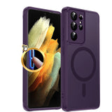 LeYi for Samsung S21-Ultra Case: S21 Ultra Phone Case [Magnet Fit], Raised Camera Guard Slim Matte Translucent Smooth Soft-Touch Funda para S21 Ultra