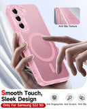 LeYi for Samsung S22 Case: S22 Phone Case [Magnet Fit], Raised Camera Guard Slim Matte Translucent Smooth Soft-Touch Funda para S22