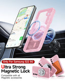 LeYi for Samsung S22 Case: S22 Phone Case [Magnet Fit], Raised Camera Guard Slim Matte Translucent Smooth Soft-Touch Funda para S22