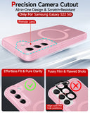LeYi for Samsung S22 Case: S22 Phone Case [Magnet Fit], Raised Camera Guard Slim Matte Translucent Smooth Soft-Touch Funda para S22