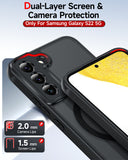 LeYi for Samsung S22 Case: S22 Phone Case [Magnet Fit], Raised Camera Guard Slim Matte Translucent Smooth Soft-Touch Funda para S22