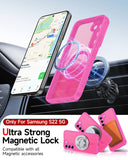 LeYi for Samsung S22 Case: S22 Phone Case [Magnet Fit], Raised Camera Guard Slim Matte Translucent Smooth Soft-Touch Funda para S22