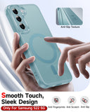 LeYi for Samsung S22 Case: S22 Phone Case [Magnet Fit], Raised Camera Guard Slim Matte Translucent Smooth Soft-Touch Funda para S22