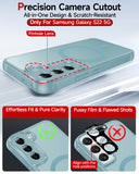 LeYi for Samsung S22 Case: S22 Phone Case [Magnet Fit], Raised Camera Guard Slim Matte Translucent Smooth Soft-Touch Funda para S22