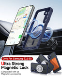 LeYi for Samsung S22 Case: S22 Phone Case [Magnet Fit], Raised Camera Guard Slim Matte Translucent Smooth Soft-Touch Funda para S22