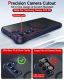 LeYi for Samsung S22 Case: S22 Phone Case [Magnet Fit], Raised Camera Guard Slim Matte Translucent Smooth Soft-Touch Funda para S22
