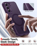 LeYi for Samsung S22 Case: S22 Phone Case [Magnet Fit], Raised Camera Guard Slim Matte Translucent Smooth Soft-Touch Funda para S22