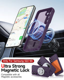 LeYi for Samsung S22 Case: S22 Phone Case [Magnet Fit], Raised Camera Guard Slim Matte Translucent Smooth Soft-Touch Funda para S22