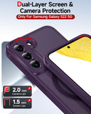 LeYi for Samsung S22 Case: S22 Phone Case [Magnet Fit], Raised Camera Guard Slim Matte Translucent Smooth Soft-Touch Funda para S22