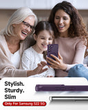 LeYi for Samsung S22 Case: S22 Phone Case [Magnet Fit], Raised Camera Guard Slim Matte Translucent Smooth Soft-Touch Funda para S22