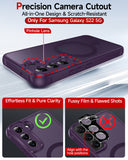 LeYi for Samsung S22 Case: S22 Phone Case [Magnet Fit], Raised Camera Guard Slim Matte Translucent Smooth Soft-Touch Funda para S22