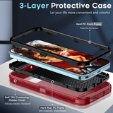 LeYi for Google-Pixel-9-Pro Case with Screen Protector X2, Google Pixel 9 Pro Case 3 in 1 Rugged Shockproof Android Cover Funda Pixel 9Pro