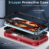 LeYi for Google-Pixel-9 Case with Screen Protector X2, Google Pixel 9 Case 3 in 1 Rugged Shockproof Android Cover Funda Pixel9