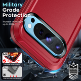 LeYi for Google-Pixel-9 Case with Screen Protector X2, Google Pixel 9 Case 3 in 1 Rugged Shockproof Android Cover Funda Pixel9