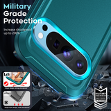 LeYi for Google-Pixel-9-Pro Case with Screen Protector X2, Google Pixel 9 Pro Case 3 in 1 Rugged Shockproof Android Cover Funda Pixel 9Pro