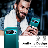 LeYi for Google-Pixel-9 Case with Screen Protector X2, Google Pixel 9 Case 3 in 1 Rugged Shockproof Android Cover Funda Pixel9