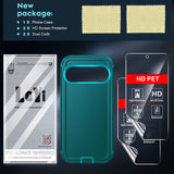 LeYi for Google-Pixel-9-Pro Case with Screen Protector X2, Google Pixel 9 Pro Case 3 in 1 Rugged Shockproof Android Cover Funda Pixel 9Pro