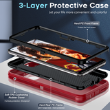LeYi for Moto-G-Power-2021 Case with Screen Protector X2, Moto G Power 2021 Case 3 in 1 Rugged Shockproof Android Cover Funda para GPower 2021