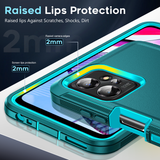 LeYi for Moto-G-Power-2023 Case with Screen Protector X2, Moto G Power 2023 Case 3 in 1 Rugged Shockproof Android Cover Funda para G Power2023