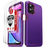 LeYi for Moto-G-Power-2023 Case with Screen Protector X2, Moto G Power 2023 Case 3 in 1 Rugged Shockproof Android Cover Funda para G Power2023