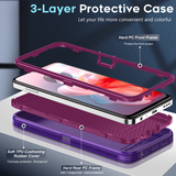 LeYi for Moto-G-Power-2021 Case with Screen Protector X2, Moto G Power 2021 Case 3 in 1 Rugged Shockproof Android Cover Funda para GPower 2021