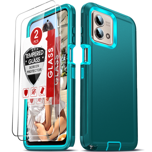 LeYi for Moto-G-Stylus-5G-2023 Case with Screen Protector X2, Moto G Stylus 5G 2023 Case 3 in 1 Rugged Shockproof Android Cover Funda para G Stylus 5G 2023