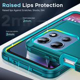LeYi for Moto-G-5G-2025 Case with Screen Protector X1, Moto G 5G 2025 Case 3 in 1 Rugged Shockproof Android Cover Funda para Moto G2025