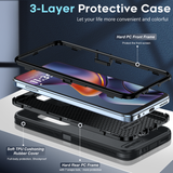LeYi for Moto-G-5G-2025 Case with Screen Protector X1, Moto G 5G 2025 Case 3 in 1 Rugged Shockproof Android Cover Funda para Moto G2025